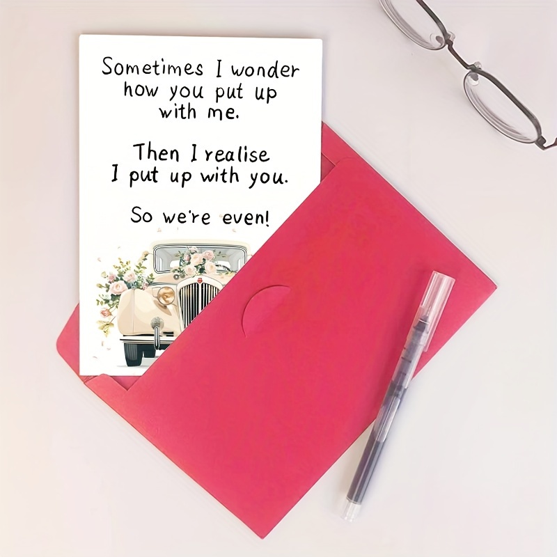 Funny Romantic Greeting Card Envelope Perfect Birthdays - Temu