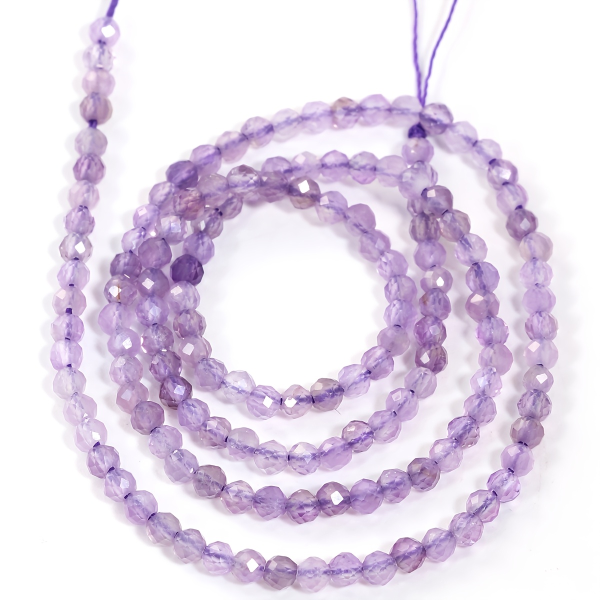 TEMU 145pcs Natural Amethyst Beads - 3mm Loose Beads For Jewelry Making, Handmade Necklaces, Bracelets Additions, Jewelry Making Supplies