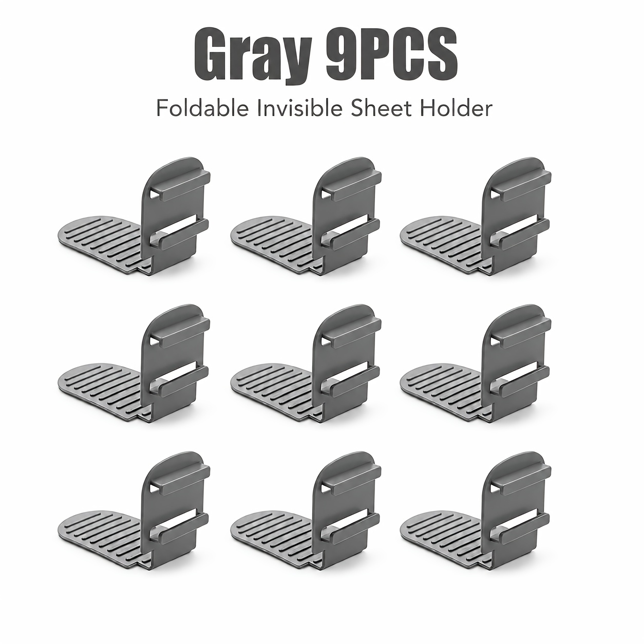 TEMU 5pcs/9pcs Upgraded Sheet Fasteners - Adjustable Plastic Bed Sheet Clips, No-drill Sheet Clips, Bed Sheet Clips