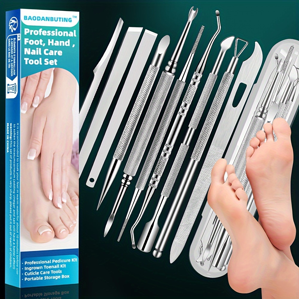 

10-in-1 Ultimate Foot Care Pedicure Kit - Multi-functional Foot Files, Rasp, And Exfoliator For - Perfect Gift For Women And Wives - Portable Travel Storage Box Included For Use