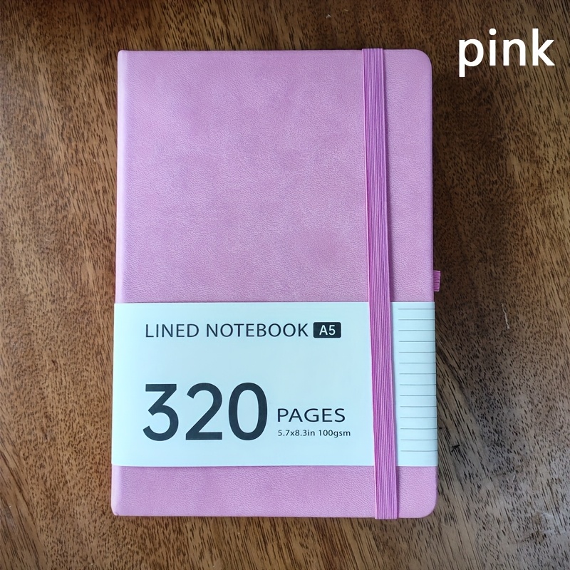 A5 Thickened Lined Notebook with Strap - 320 Pages