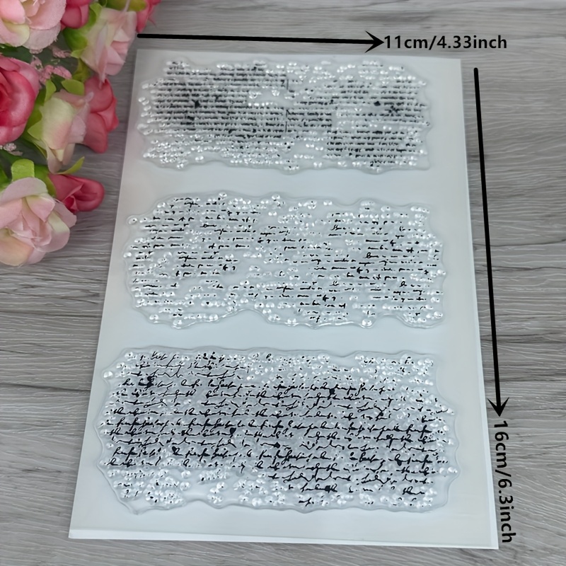 E-shop DIY Transparenter Hintergrund Dekorationsmaterial Musterstempel Kartenherstellung Kunstwerk Transparente Farbe Klarer Stempel Wiederverwendbar