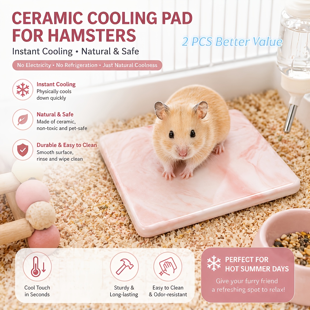 Specialized Ceramic Cooling Pad for Hamsters