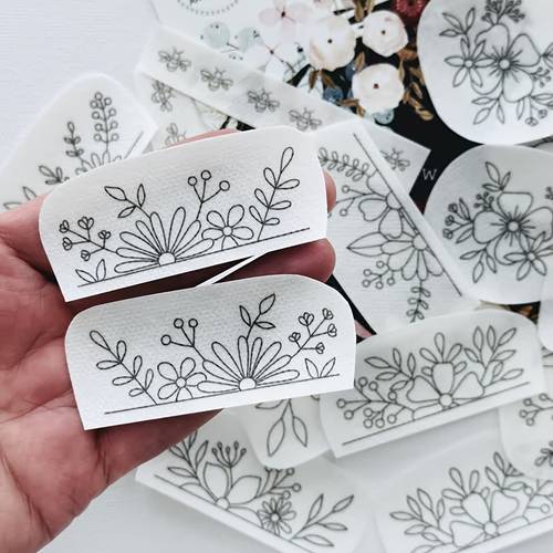 20pcs of water soluble stabilizer for embroidery beginner needle punch embroidery floral washable stabilizer