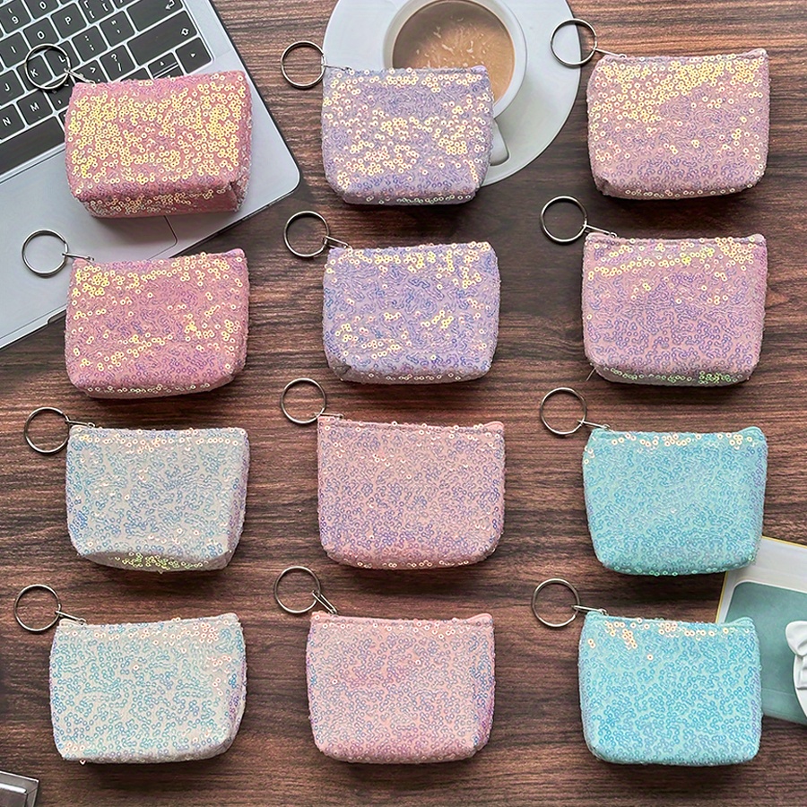 E-shop 12-teiliges Set: Leichter Luxus, Modische Multifunktions-Sequins-Geldbörse, Elegante Damen-Clutch, Kreative Vielseitige Party-Geschenktasche