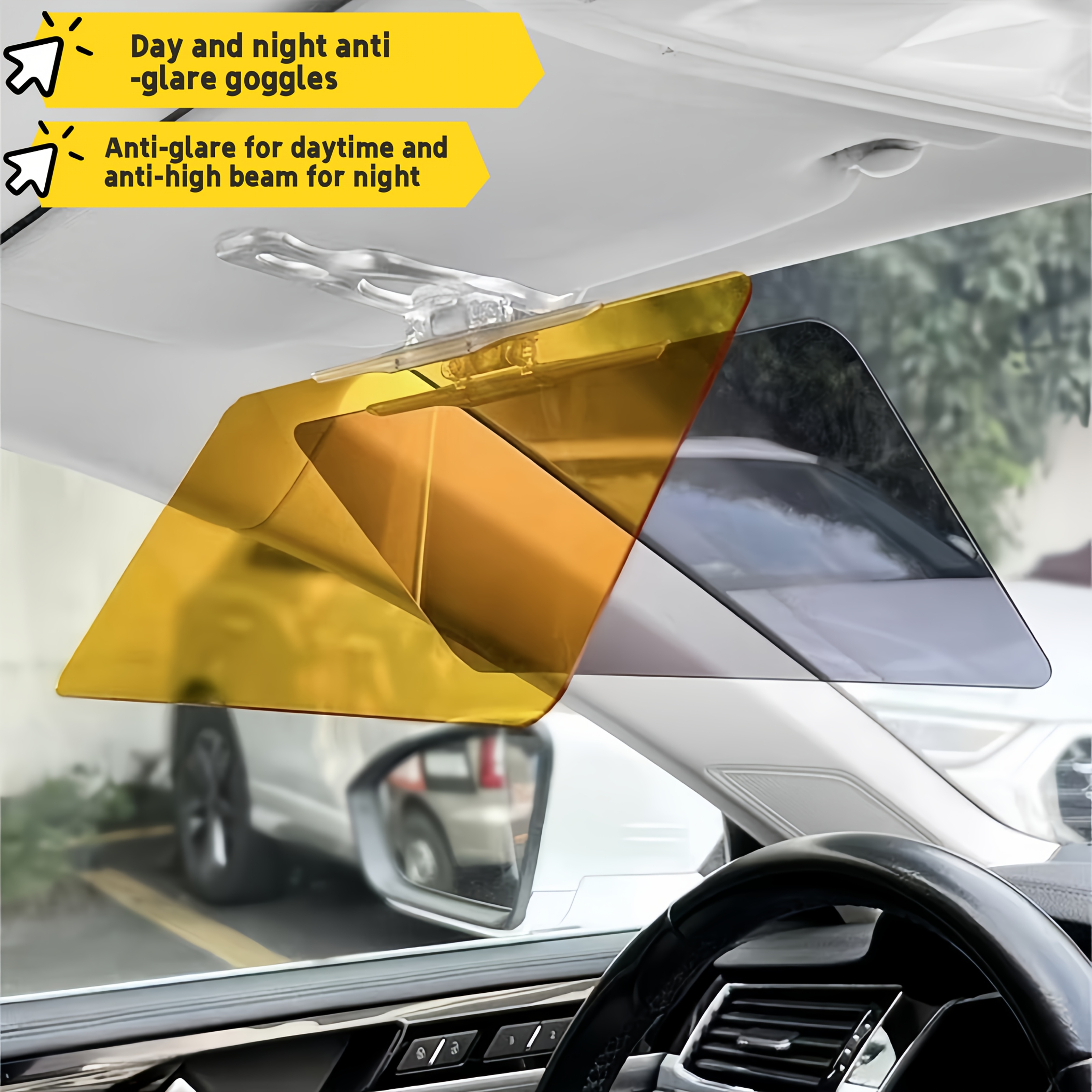 

Car Sun Visor Extender - & High Beam Protection, Dual Use, Abs Material, Adjustable Installation For All Vehicles, Shade Board, Adjustable Installation