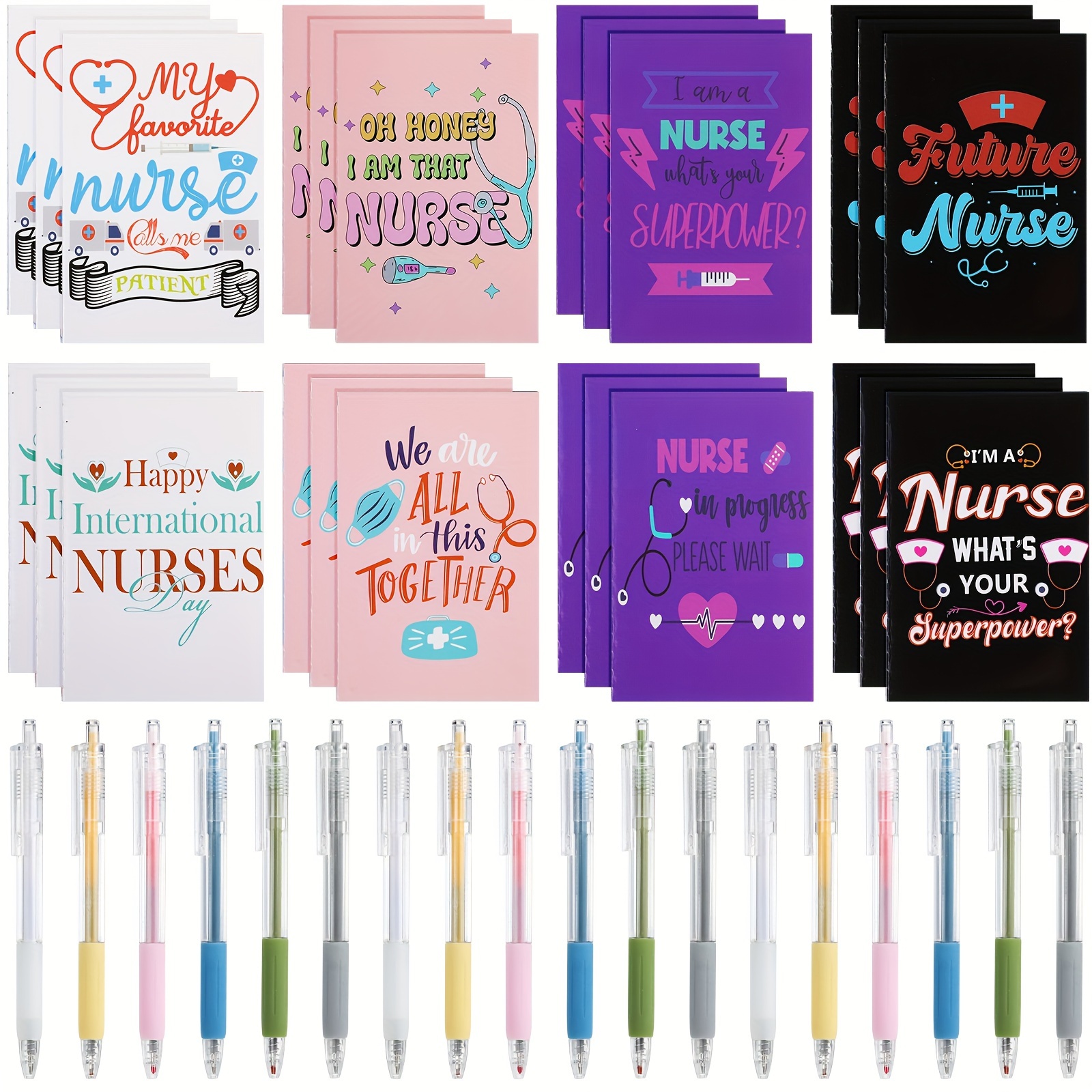 

48 Pcs Nurse Notebooks With Pens And Ribbons Nurse Appreciation Notepad Gift Bulk Nurse Small Pocket Notepads Nurse Themed Notebook For Nurses Graduation Retirement Classroom