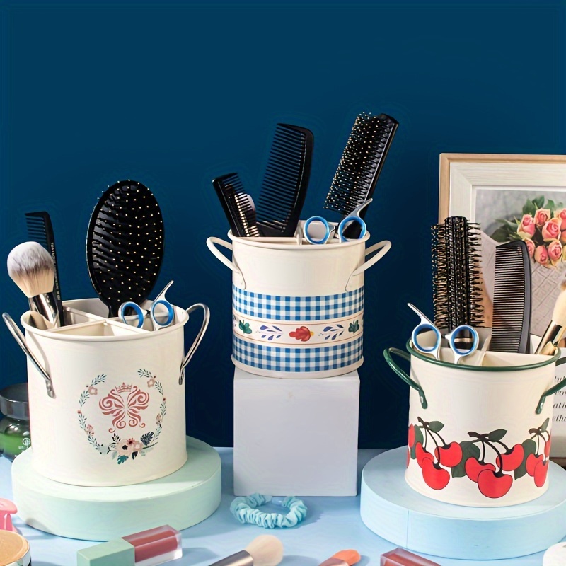 

versatile Organizer" Elegant Iron Utensil Holder - Wall-mountable, Multi-use For Kitchen & Bathroom