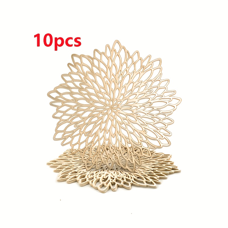 TEMU 10/20pcs Pattern Pvc Drink Coasters, 0.2cm Thick Decorative Round Cup Mats For Wedding, Christmas, Holiday Party & Home Table Decoration