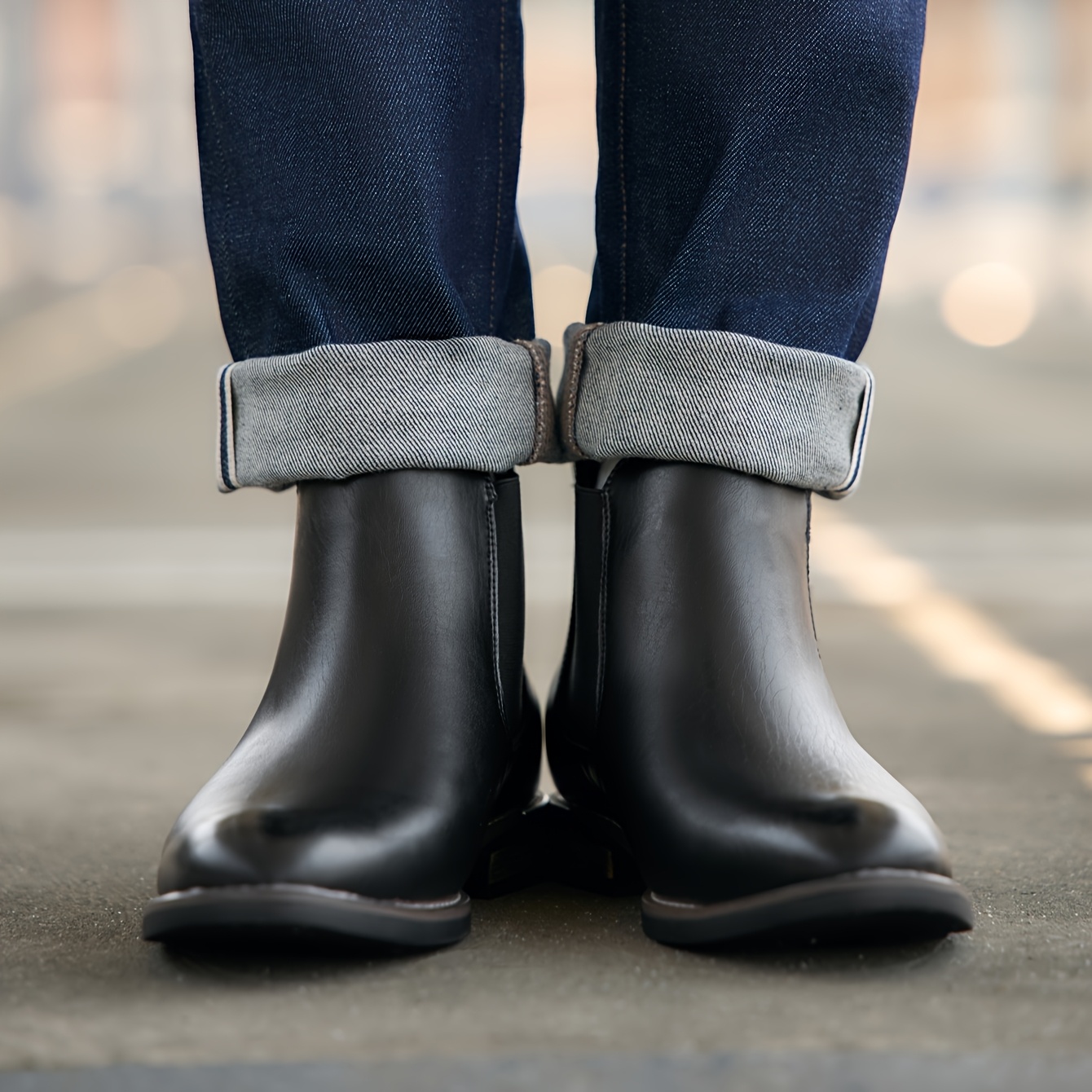 mens ankle boots slip dress shoes eva sole pu - Temu