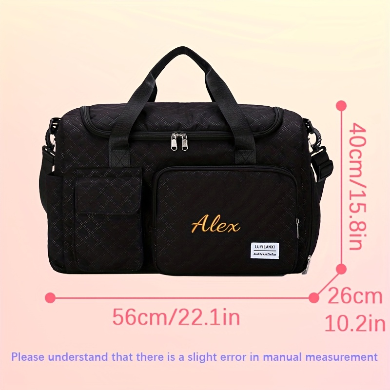 TEMU Rhombus Multi-compartment Travel Bag Supports Personalized Embroidery Customization, Allowing You To Have Or Team-building Slogans And Other