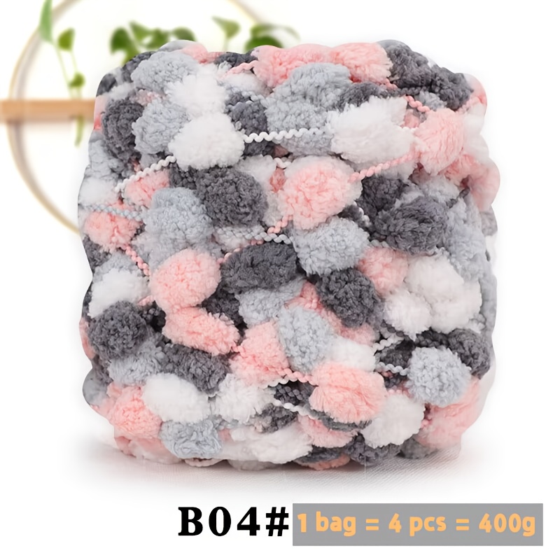 TEMU Un fil très pour petites boules, idéal pour de couvertures chaudes faites main, coussins, tapis, grandes capes, gilets, artisanat, paniers de