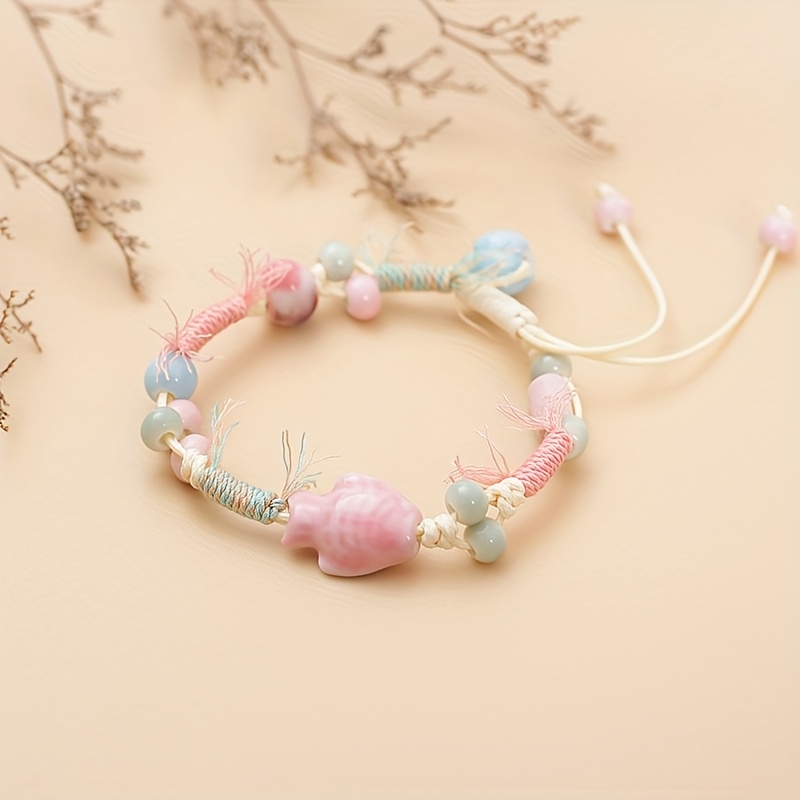 Women's Ceramic Braided Bracelet Adjustable Unique Creative Gift