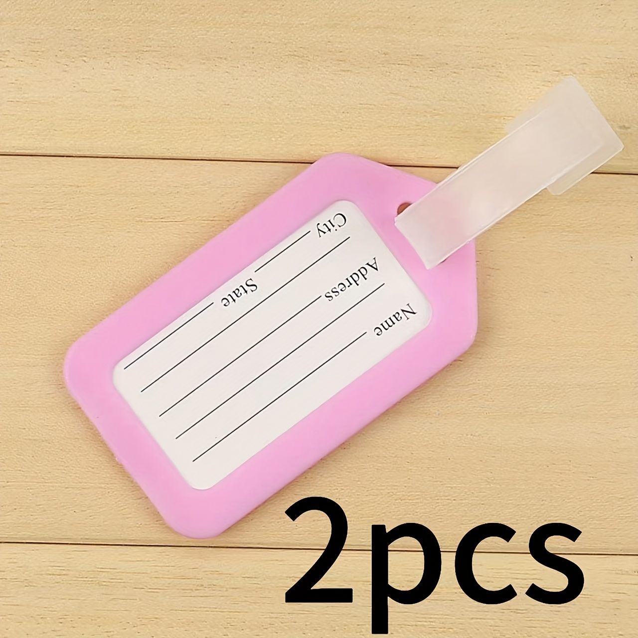 2pcs Plastic PP Luggage Tag for Travel Bag Identification