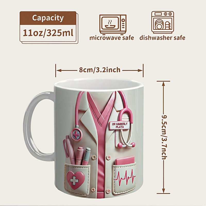 1   themed mug with stethoscope healthcare design     nurse name   cup suitable for healthcare professionals students ideal gift for   clinic or office use 3
