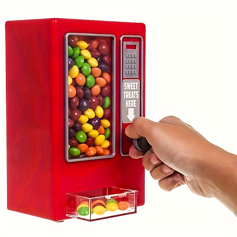 Sweet Treats Mini Vending Machine Candy Vending Machine Retro Sweets Dispenser Gumballs Kids Gift Jelly Beans No Batteries Needed Ideal for Desktops, Classrooms, Parties & Many More