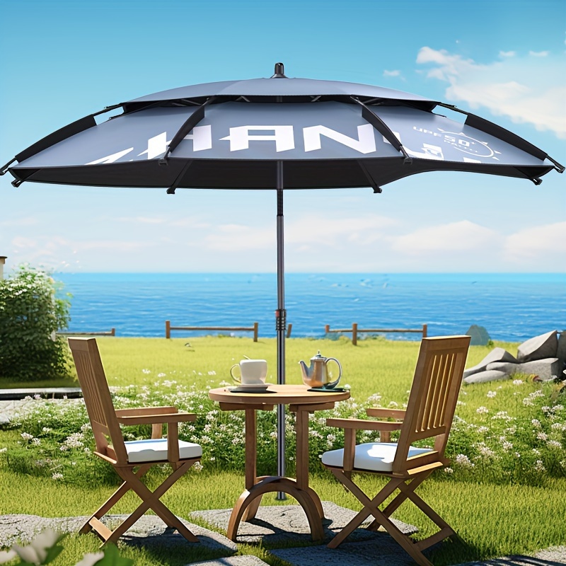 

1pc Outdoor Sunshade Umbrella, 360° Adjustable Direction Upgrade Heat Resistant Effectively Garden Yard Umbrella, Patio Outdoor Open-air Umbrella