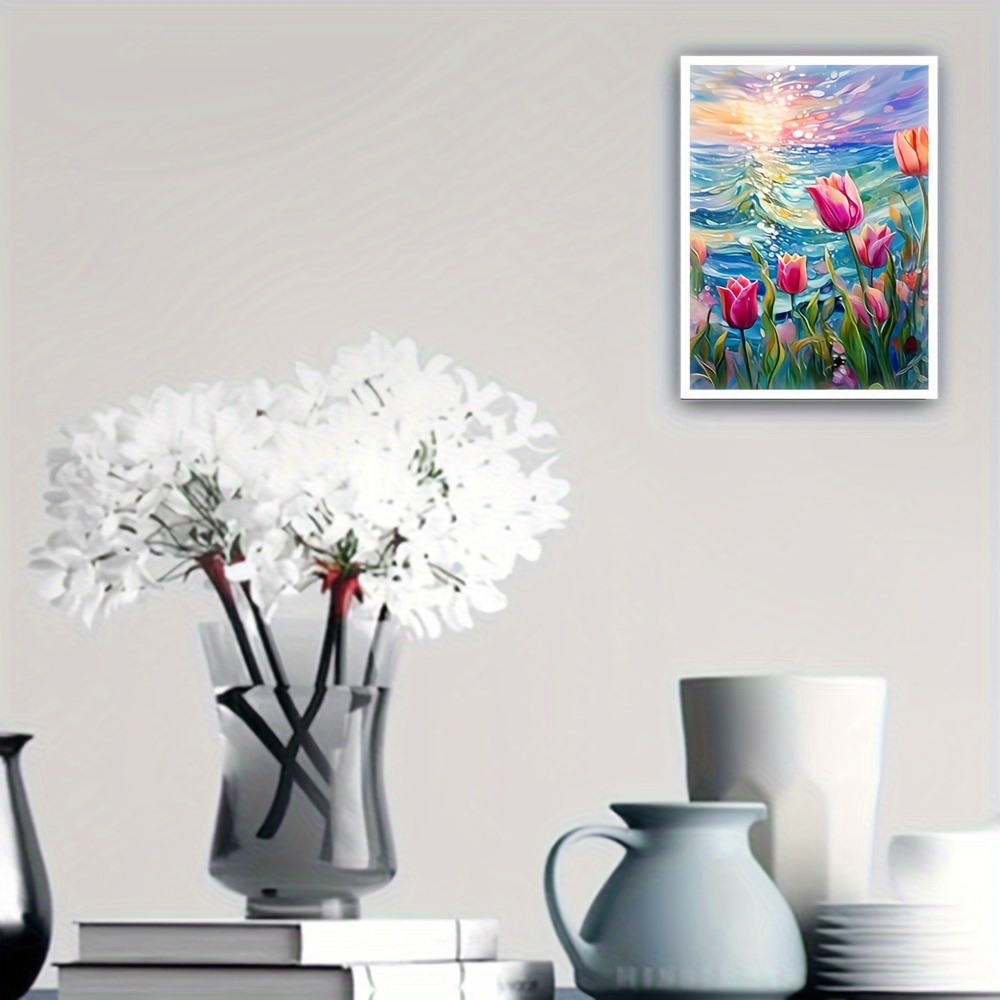Kit Peinture Diamant 5D 30x40cm - Motif Lune Violette - DIY Adultes Et Enfants