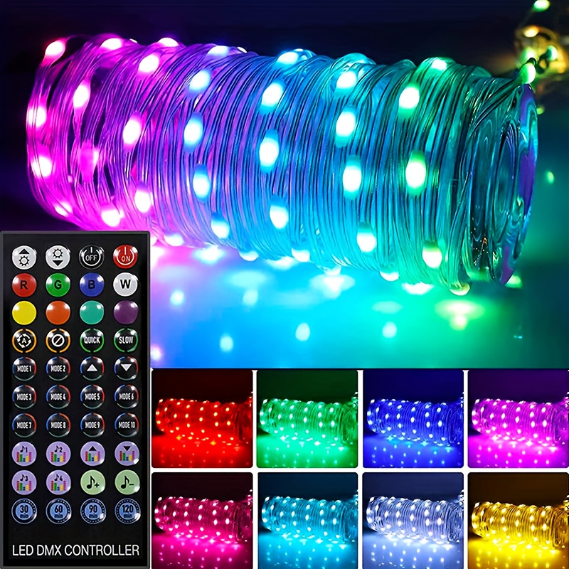 color changing led christmas lights with remote app control usb powered   holidays weddings details 2