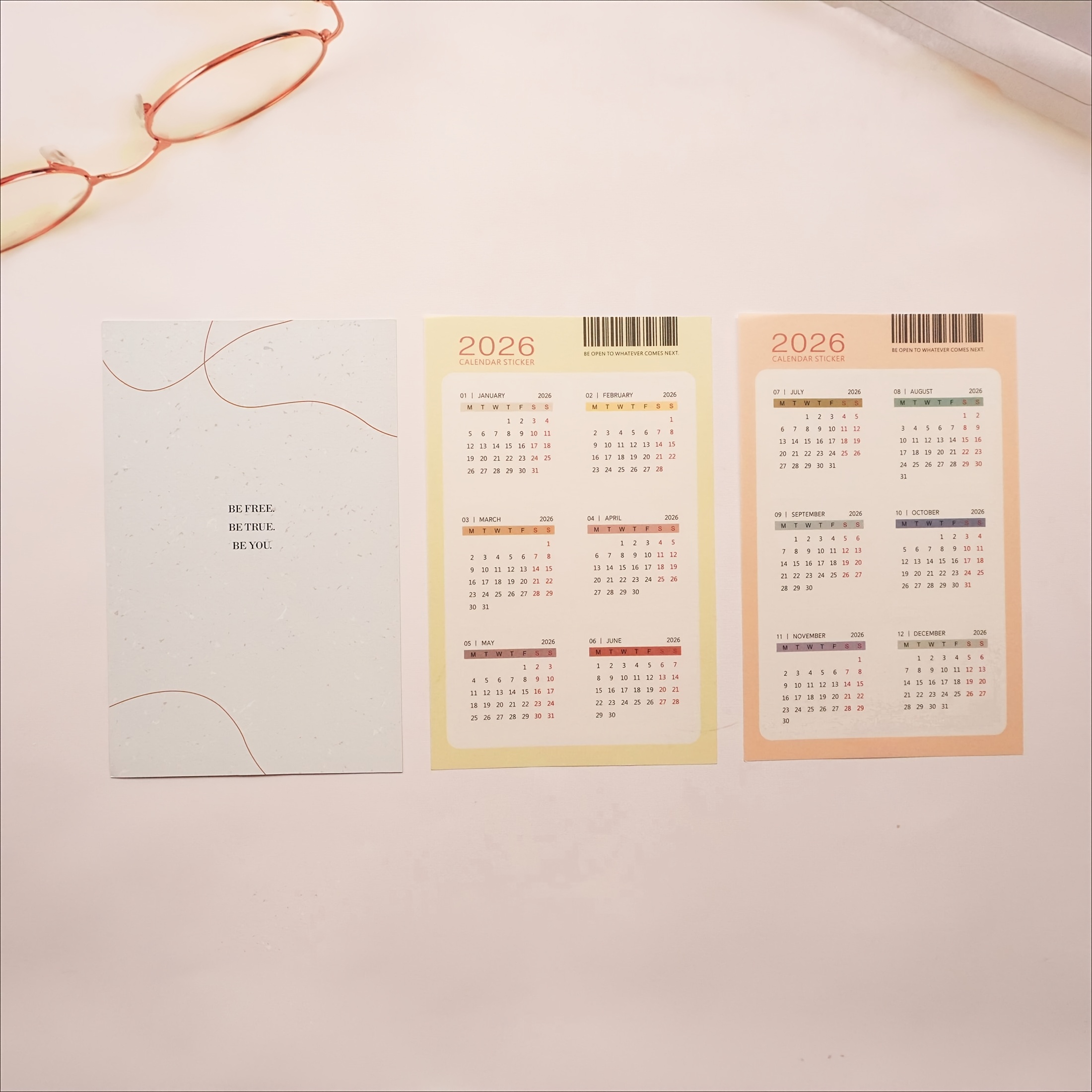 Stickers - Set Of 12 (one Per Month), Each 1.73 Inches X 1.73 Inches, Suitable For Planners, Journals, And Agendas