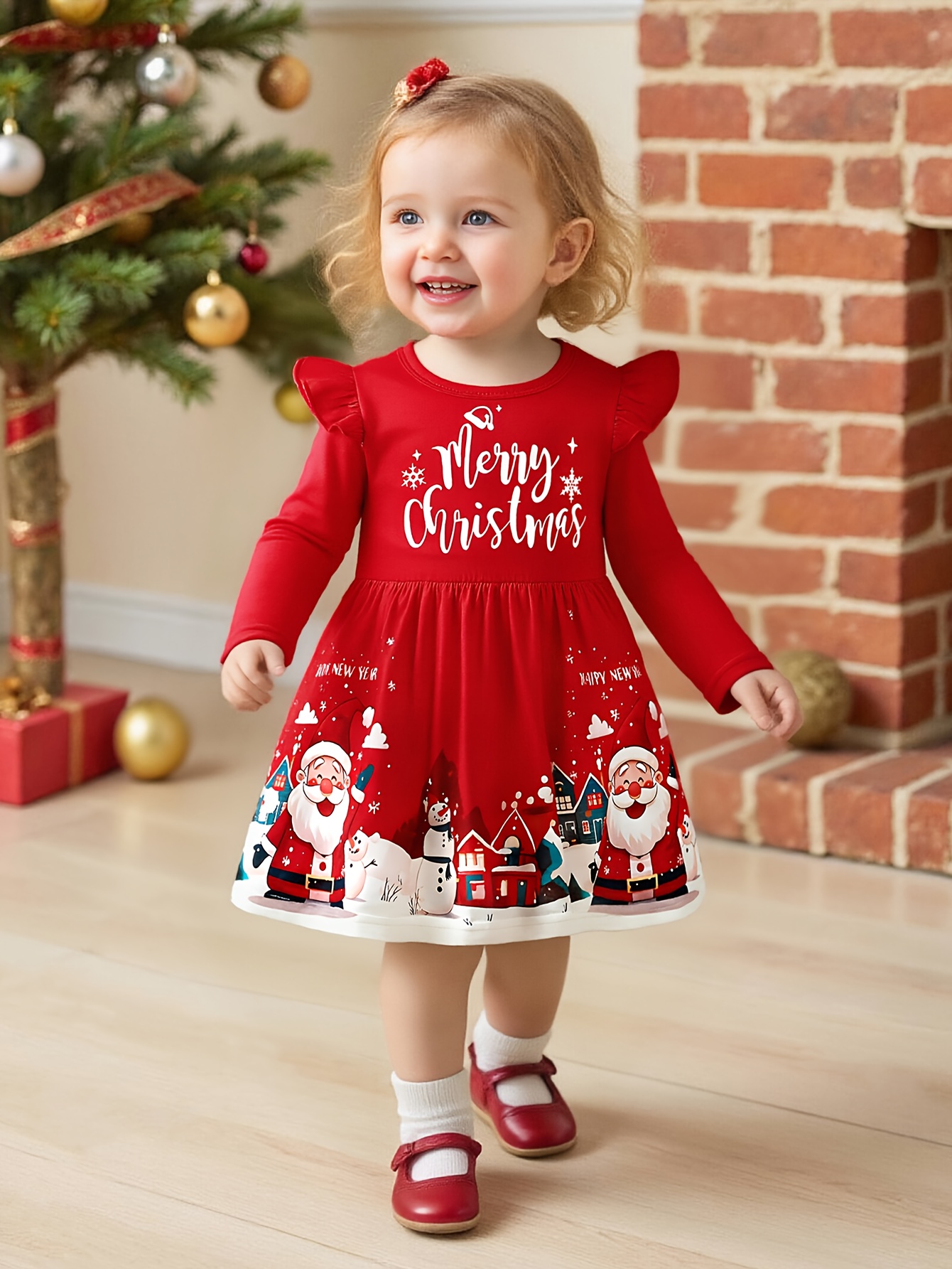 strapless open back dress Red Velvet Baby Dress | Harper Velvet Dress main image 1