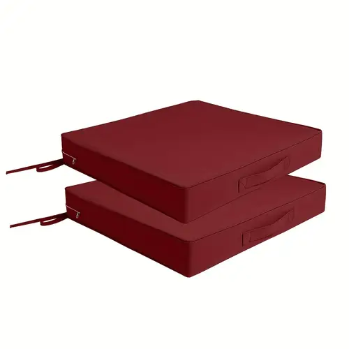 2pcs indoor outdoor waterproof high sponge foam zipper and strap multi purpose cushion suitable for outdoor courtyard and other living scenes
