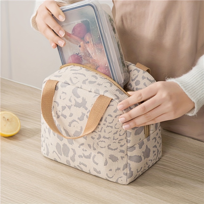 

1pc Ink Pattern Insulation Bag, Large Capacity Hand Lunch Bag, Lunch Box Bag For Work, Travel Outdoor Picnic Bag, Insulation Bag