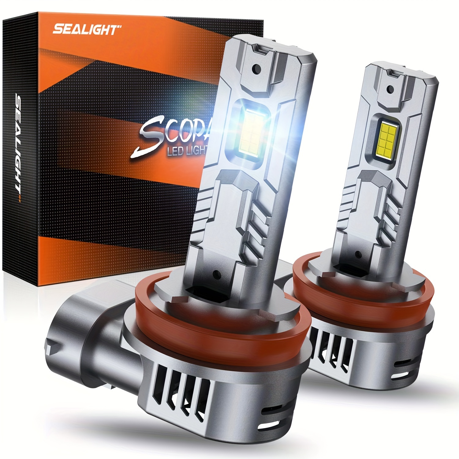 

Sealight S2s H11 H8 H9 Fog Bulbs, 6000k H16 Fog , 14000rpm Fan, Copper , Non-polarity, Of 2