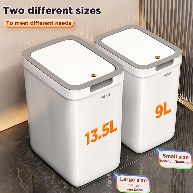 TEMU 2pcs Bathroom Trash Cans Odor Proof Narrow -saving Easy To Clean Suitable For Room Bathroom And Office