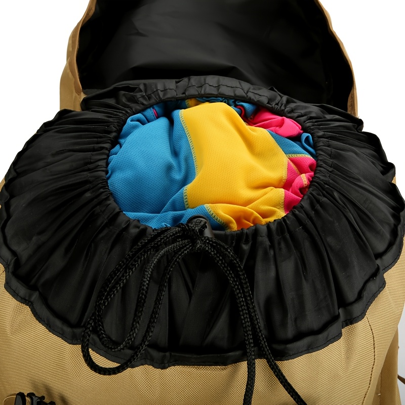 26.42gal Large Capacity Climbing Backpack - Beige Soft Shell, Adjustable Straps, Multiple Utility Pockets, Drawstring Closure, Ideal for Hiking and Camping, Camping Gear | Adjustable Strap Backpack | Oxford Cloth Backpack