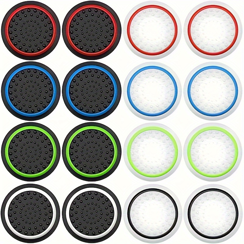 

8pairs/16pcs Replacement Silicone Analog Controller Joystick Luminous Thumb Set, Silicone Thumb Grip Cap Cover Joystick Protection Attachments,cover For Ps4 Ps3 Ps2 Xbox One/360 Game Controller