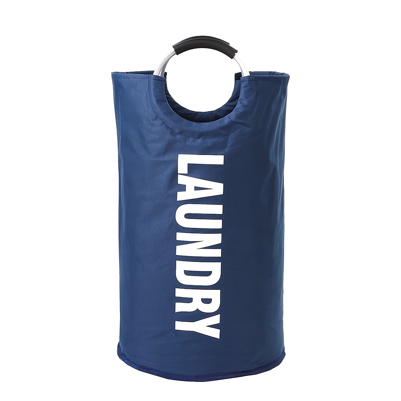 TEMU Custom Embroidered Personalized Name Text 82l Large Laundry Basket, Collapsible Laundry Bag, Freestanding Tall Clothes Hamper, Foldable Washing