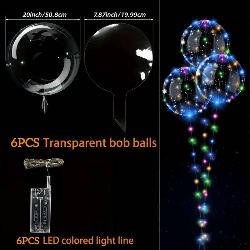 TEMU 6pcs Led Luminous Wave Balls, Christmas Decorations, Valentine's Day Decorations, Wedding Decorations, Wedding Supplies, Christmas Party
