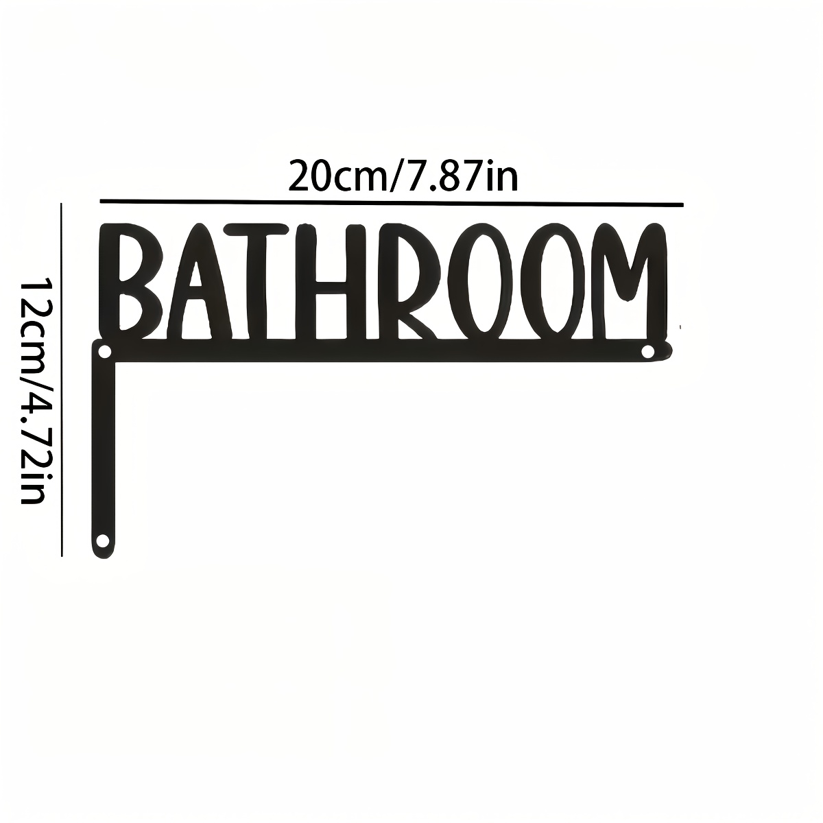 TEMU A Metal Bathroom Sign Wall Hanger, Installed In Of A Bathroom Door Frame, For Home Decoration. Suitable For Hanging On The Interior Wall Above A