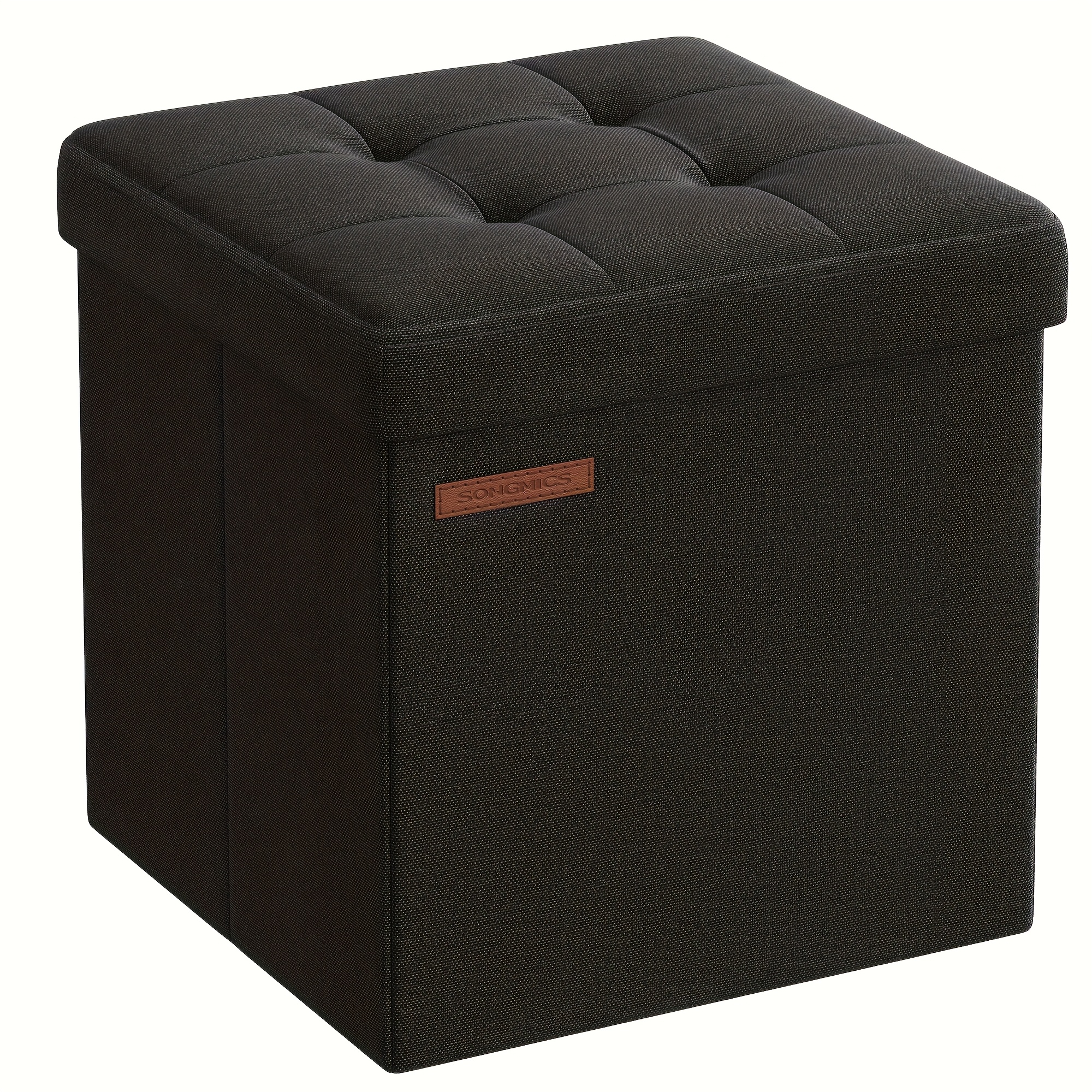 Foldable Storage Footstool - 11.6 Inch Small Cube With Hidden Storage, 286lb Load Capacity, Perfect For Living Room, Bedroom, Dorm Use