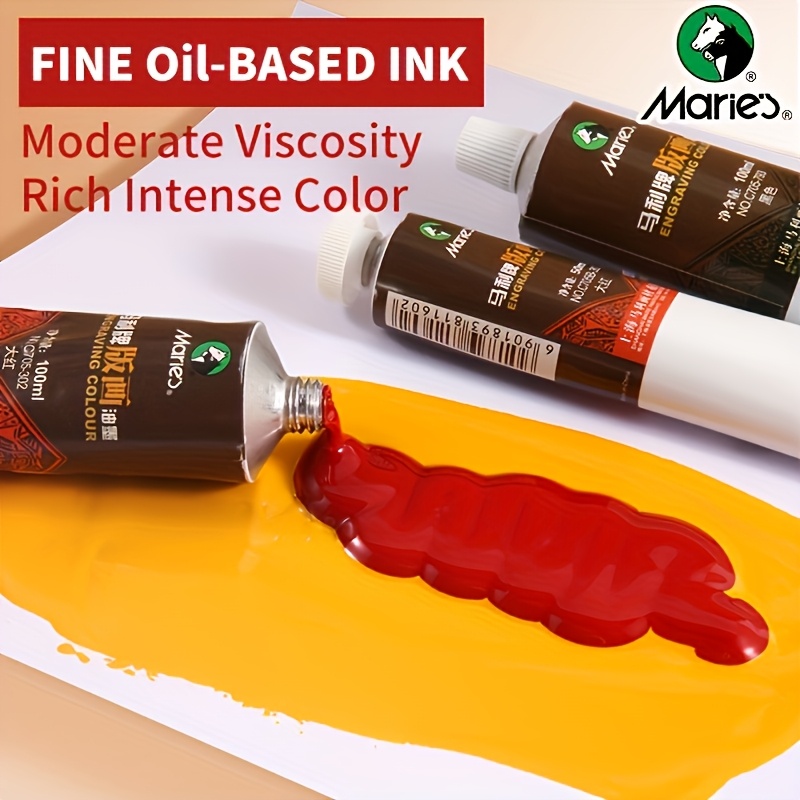 6 Colors Oil-Based Marie's Block Printing Ink, 100 Ml