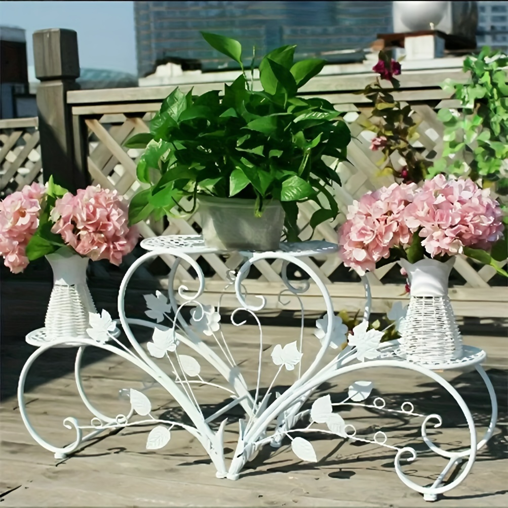 

2pcs Classic Tall Plant Stand Art Flower Pot Holder Rack Planter Outdoor Indoor Patio