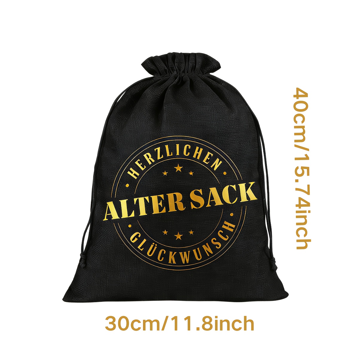 Gift For Her/him German "old Man" Gift Bag - Congratulations - Fun Gift For Men - Humorous Gift For 30th, 40th, 50th, 60th Birthday - Birthday Gift Packaging (40x30 Cm)