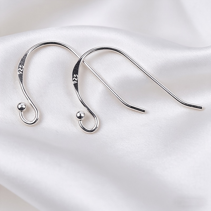 TEMU 2 piezas de ganchos para orejas chapados en — Ganchos para estirar orejas, aretes colgantes, accesorios hechos a DIY, ganchos para joyería de