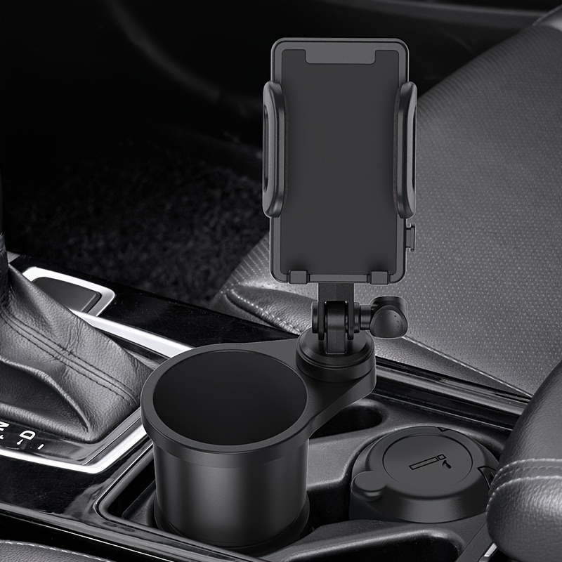 

Adjustable 2-in-1 Car Cup Holder Expander With Phone Mount, Smartphones, Pc Material