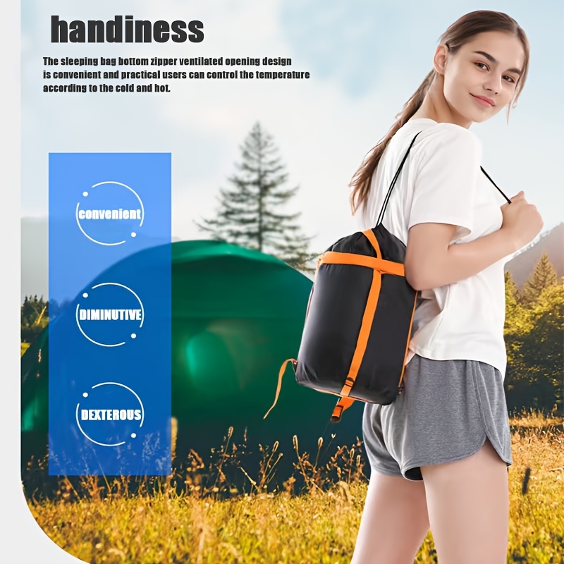 Ultra-Warm Winter Sleeping Bag with Hood, Synthetic Insulation, Microfiber Fabric, Includes Eye Mask & Earplugs, Ideal for Outdoor Camping, Camping Accessories