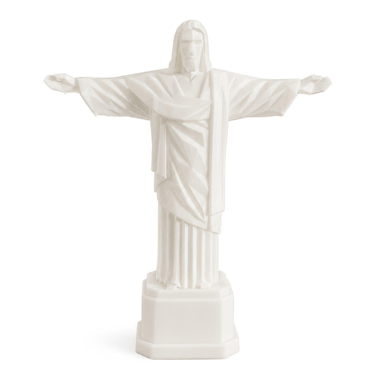 TEMU Statua di Ges羅, Ornamento Statuetta di , Statua del Stampata in 3D, Artigianato Minimalista Puro, Decorazione da Scrivania per e Soggiorno,