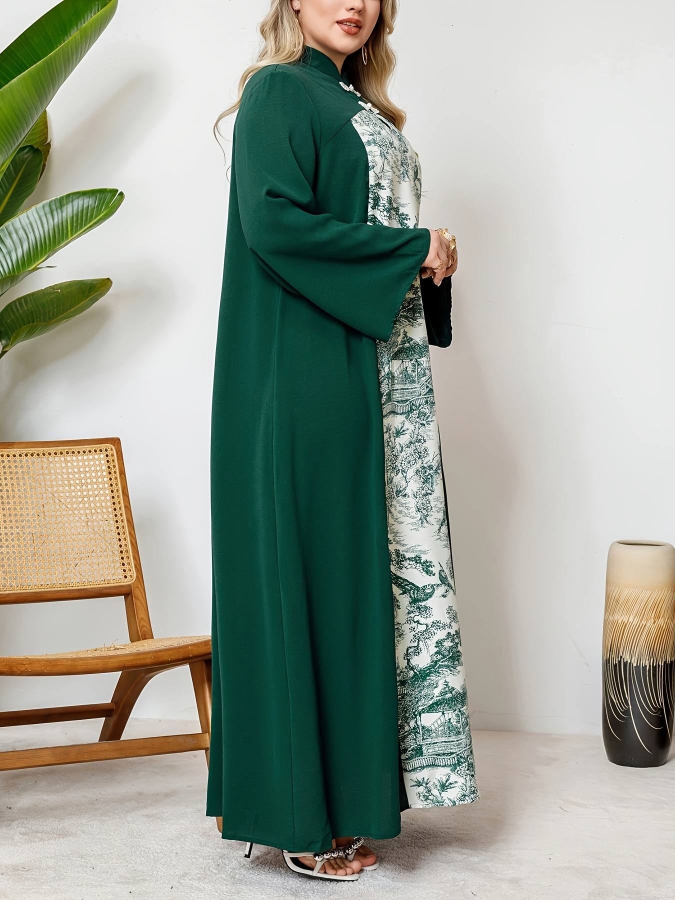 slim fit dress slacks Green Black Abstract Shirt Dress