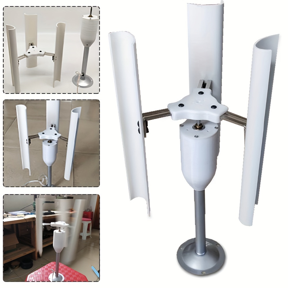 

A Model Of - Vertical Axis Wind Turbine With An Operating Voltage Of 12v, Suitable For Teaching Needs, Science And Other Purposes.