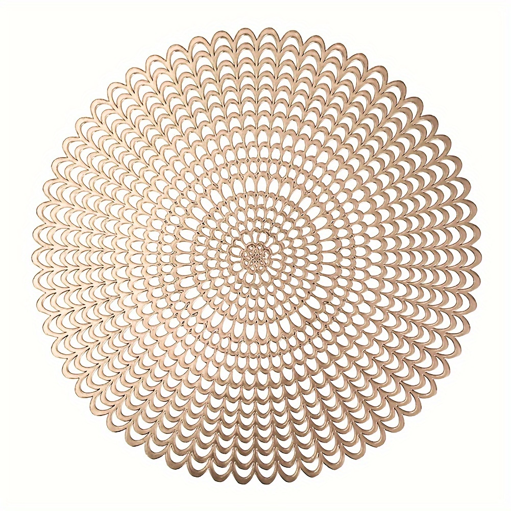 Placemat round hollow design table pads simple style heat temu canada