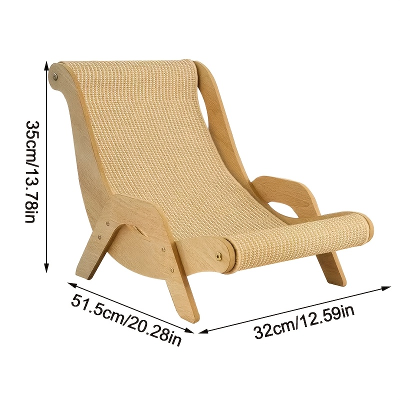 TEMU Cat Lounge Chair Sofa Kitten Hammock Pet Scratching Post Pad Sleep Bed
