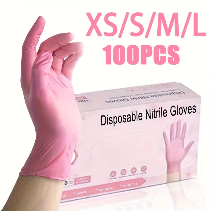 

Disposable Nitrile Gloves 50/100pcs, , Multipurpose For Kitchen Bathroom Cleaning, Dishwashing, Manicure, Pet Care, -free, Powder-free,disposable Apparel