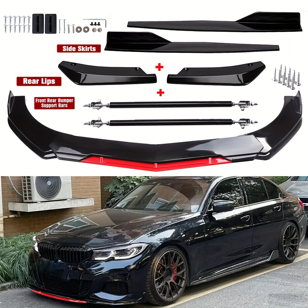 TEMU For Si Sedan Coupe For 3 4 Front Rear Bumper Lip Spoiler Splitter Body Kit Side+skirt For Camry Front Rear Bumper Lip/ Spoiler Splitter Body Kit Side-skirt