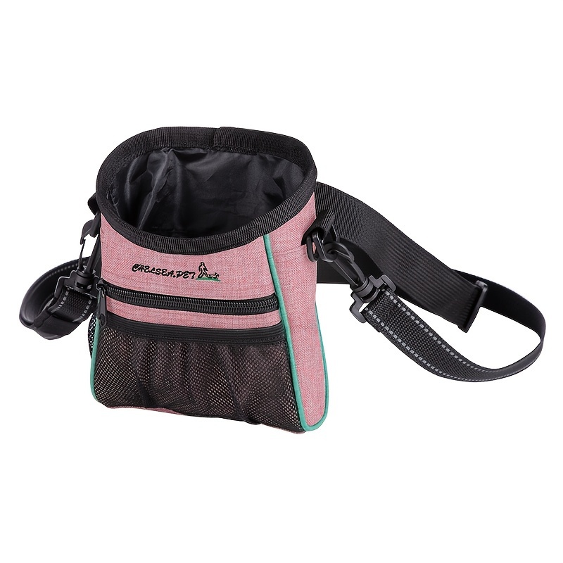 Image of Portable Bag For Pets, A 2-in-1 Dog Treat Pouch Made Of Polyester, Easy To Clean, With A Large Capacity And Designed For Crossbody Wear