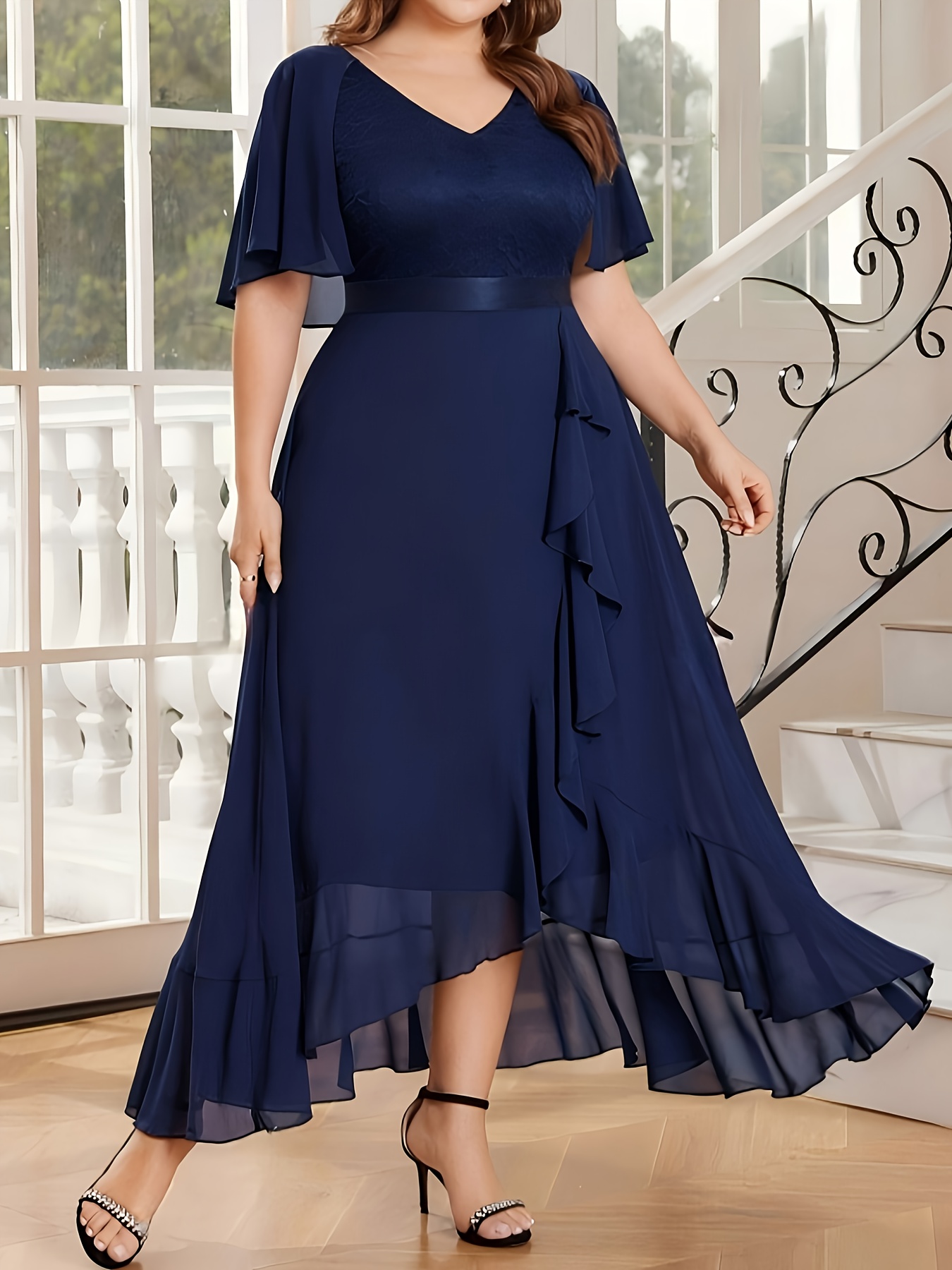 green emerald velvet dress Freesia Formal Dress Navy